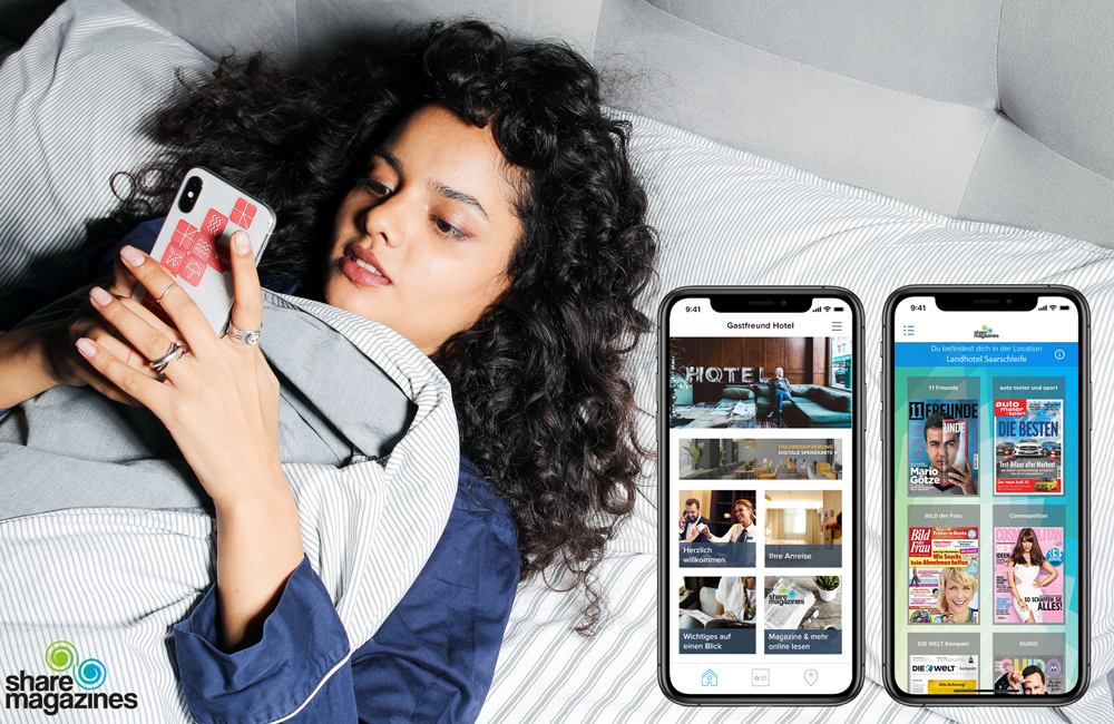 Innovatives Infotainment in der Hotellerie mit den digitalen Services von Gastfreund und sharemagazines